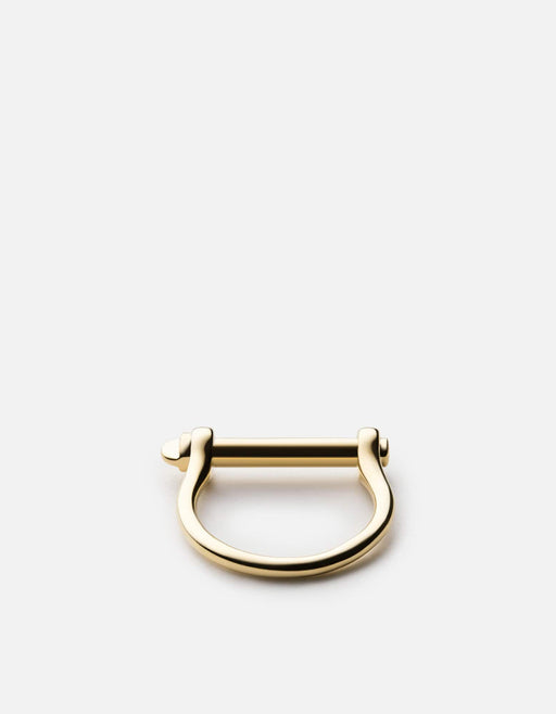 Miansai Rings Thin Screw Cuff Ring, Gold Vermeil