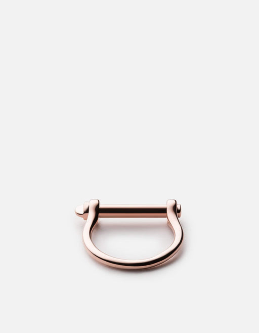 Miansai Rings Thin Screw Cuff Ring, Rose