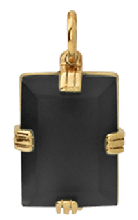 Miansai Pendants Lennox Pendant w/ Onyx Stone, Gold Vermeil Black