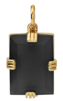 Miansai Pendants Lennox Pendant w/ Onyx Stone, Gold Vermeil Black