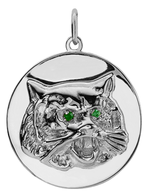 Miansai Pendants Eye of Tiger Pendant, Sterling Silver w/Emerald Green / O/S