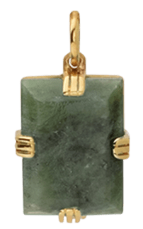 Miansai Pendants Lennox Pendant w/ Jasper Stone, Gold Vermeil Green