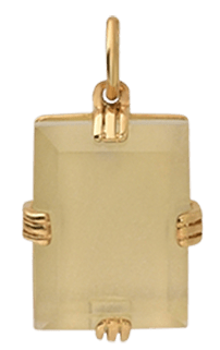 Miansai Pendants Lennox Pendant w/ Quartz Stone, Gold Vermeil Smoky