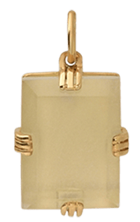 Miansai Pendants Lennox Pendant w/ Quartz Stone, Gold Vermeil Smoky