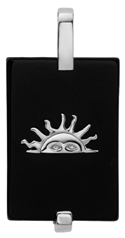 Miansai Pendants Sol Onyx Pendant, Sterling Silver Black / O/S