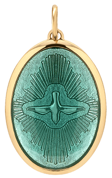 Miansai Pendants Mini Dove Pendant w/Teal Enamel, Gold Vermeil Teal / O/S